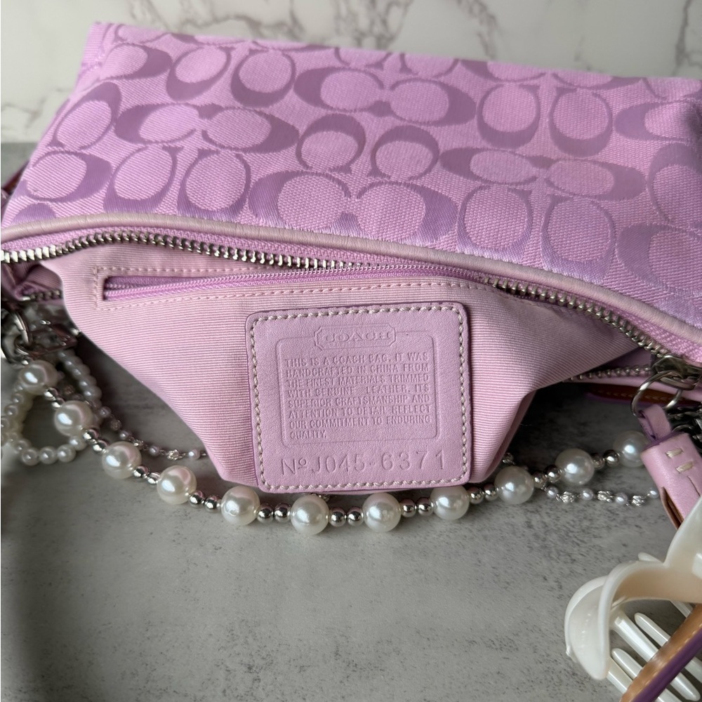 Pink Coach Baguette Shoulder Bag - Picture 4 of 8